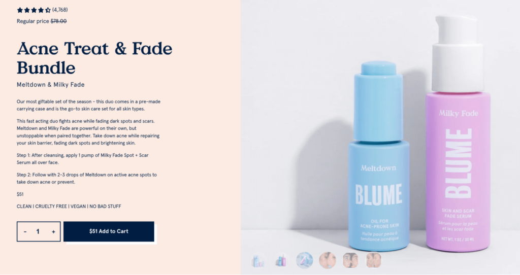 Blume acne bundle